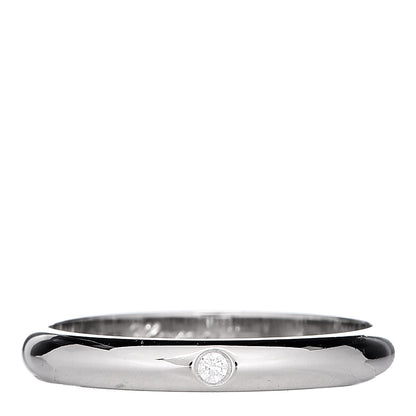 Cartier Platinum Diamond 2.6mm 1895 Wedding Band Ring 49 4.75 1 of 7