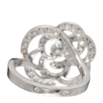 Chanel 18K White Gold Diamond Fil de Camélia Ring 53 6.25 4 of 6