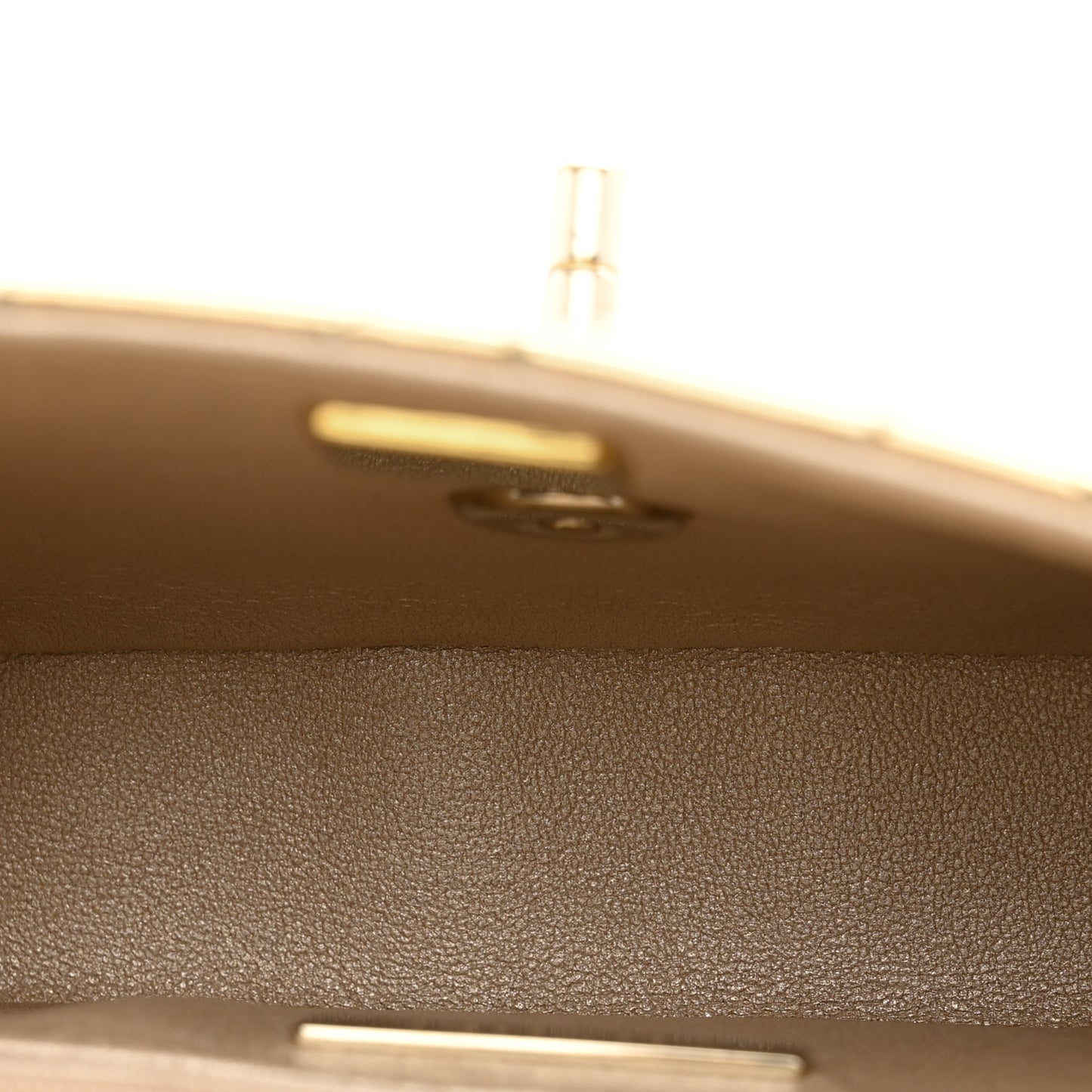 Mirror Calfskin Metallic Calfskin Quilted Hollywood Boulevard Mini Flap With Star Coin Purse Gold