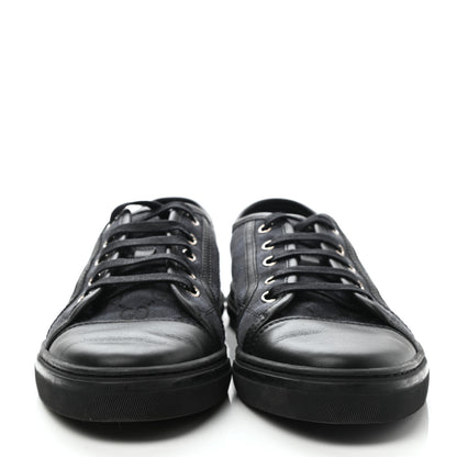 Gucci GG Monogram Calfskin Womens Low Top Sneakers 38.5 Piombo Black 2 of 11