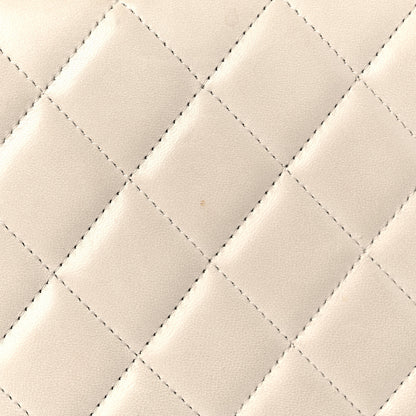 Chanel Lambskin Quilted Maxi Single Flap Beige 28 of 32