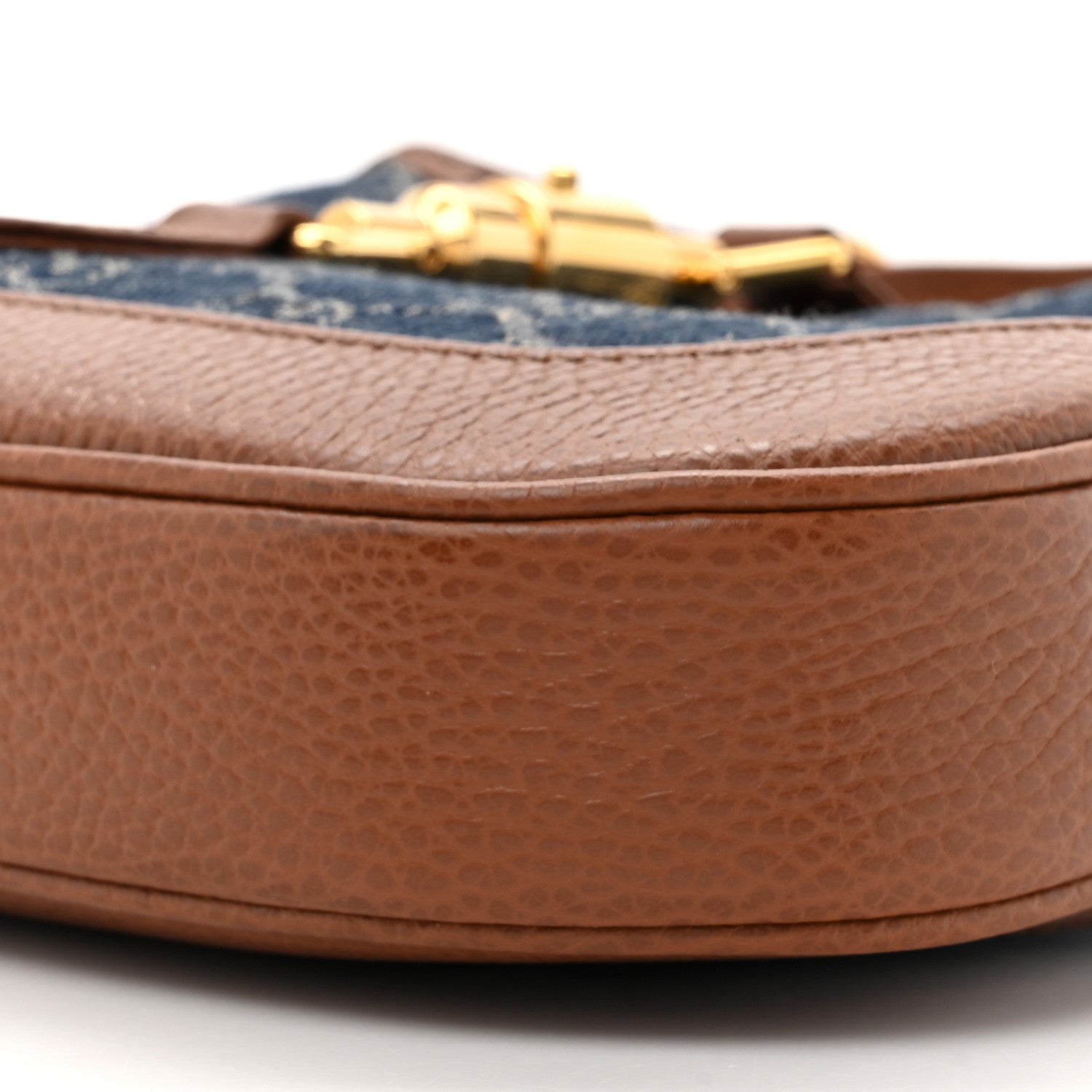 Gucci New Denim GG Monogram Calfskin Small Jackie 1961 Hobo Blue Tea Cuir 9 of 10