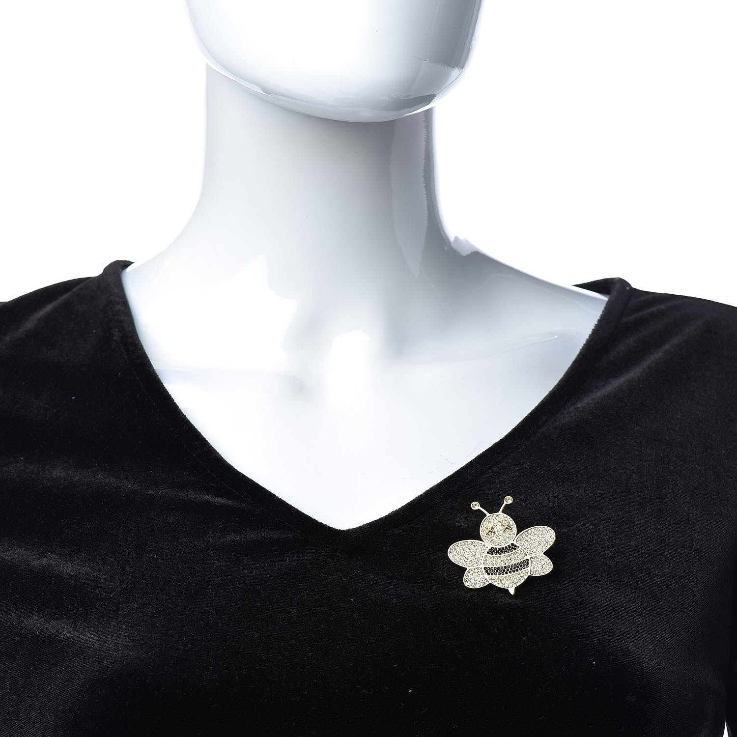 Christian Dior Crystal Bee Kaws Brooch Gold 2 of 5