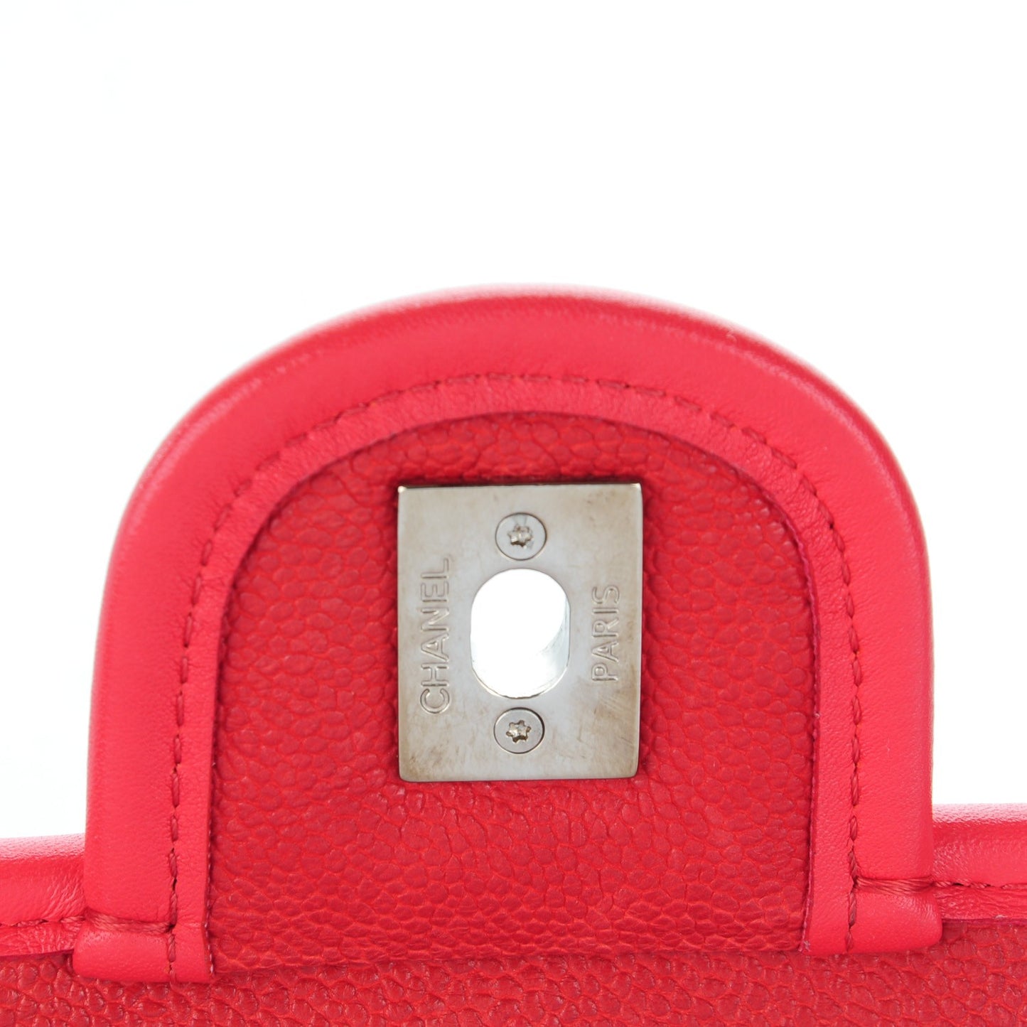 Caviar Quilted Medium French Riviera Flap Red