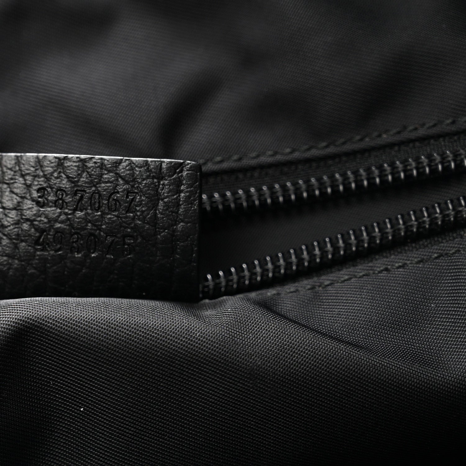 Gucci Nylon Monogram Dollar Calfskin Tote Black 7 of 11