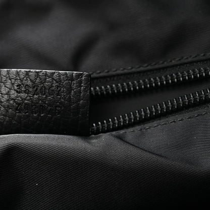 Gucci Nylon Monogram Dollar Calfskin Tote Black 7 of 11