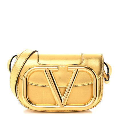 Valentino Garavani Metallic Nappa Small Supervee Crossbody Bag Gold 1 of 16