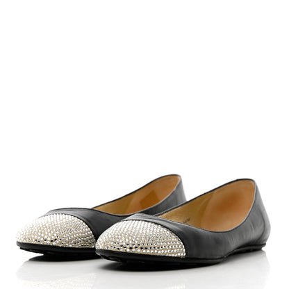 Jimmy Choo Suede Crystal Weber Flats 39 Black 3 of 16