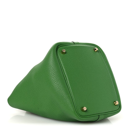 Hermes Taurillon Clemence Picotin Lock 18 PM Vert Yucca 4 of 12