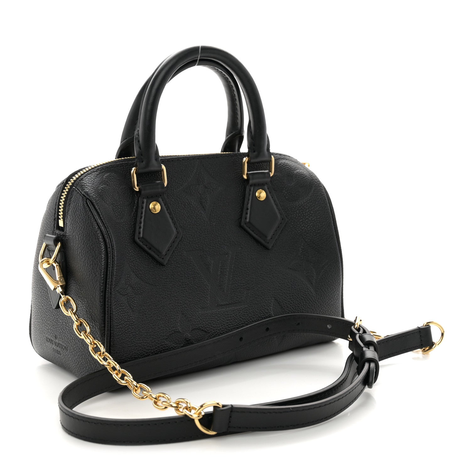Louis Vuitton Empreinte Monogram Giant Speedy Bandouliere 20 Black 3 of 10