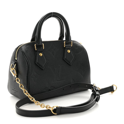 Louis Vuitton Empreinte Monogram Giant Speedy Bandouliere 20 Black 3 of 10