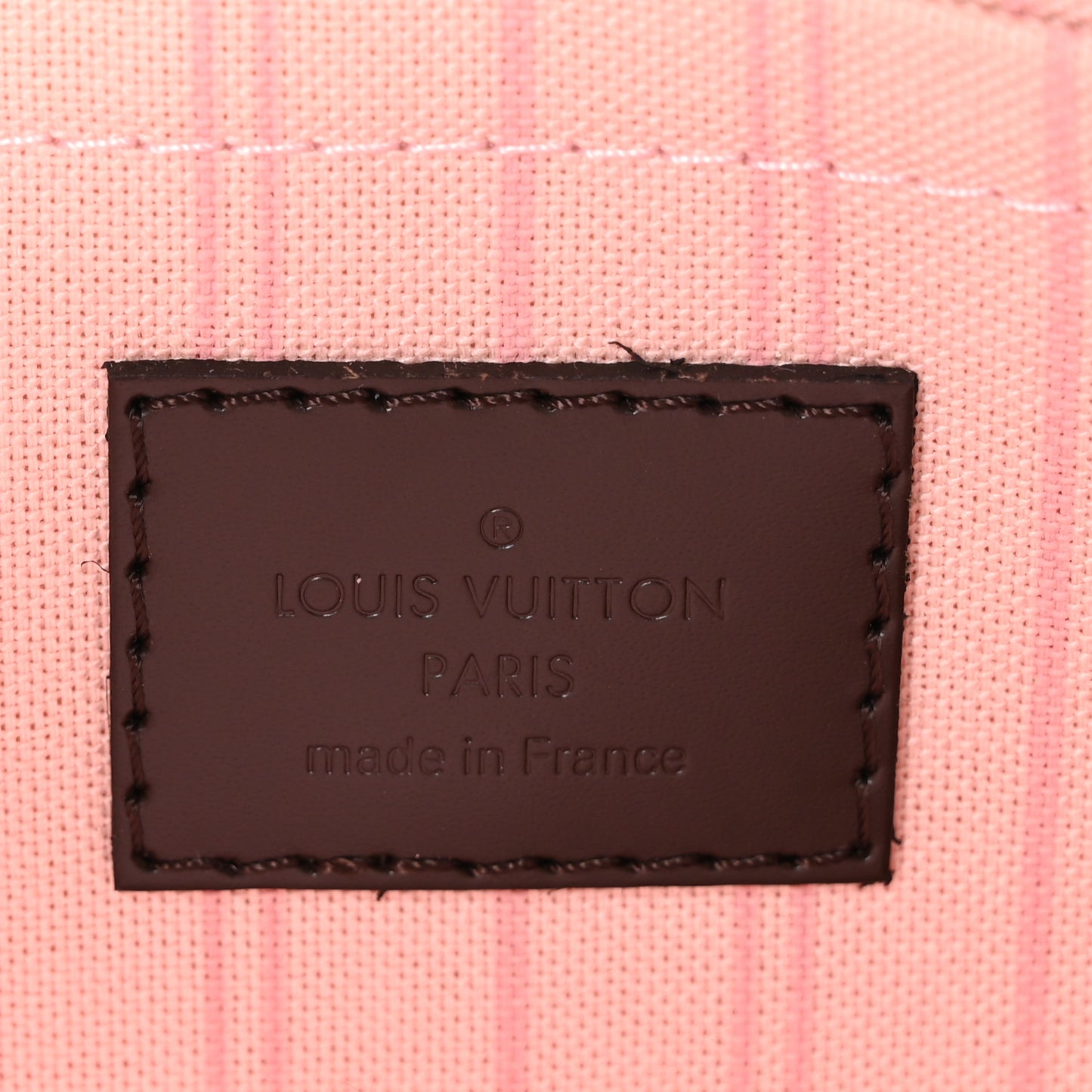 Damier Ebene Neverfull MM GM Pochette Rose Ballerine