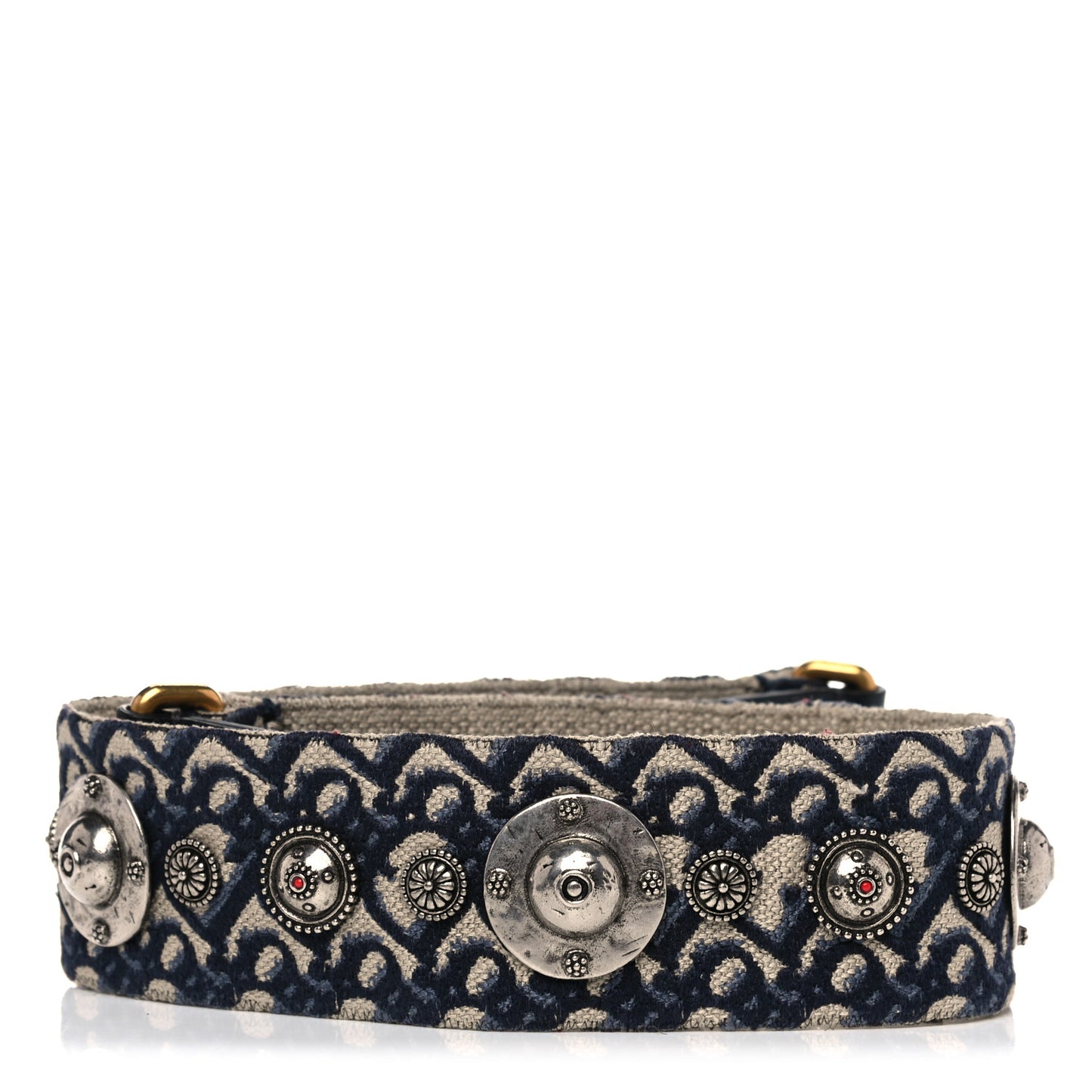 Oblique Studded Shoulder Strap Blue