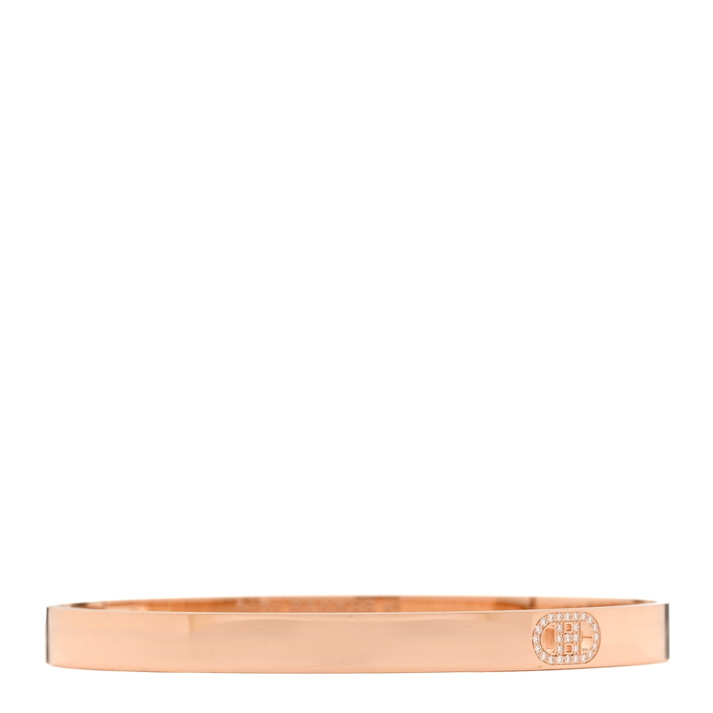 18K Rose Gold Diamond PM H D'Ancre Bracelet ST