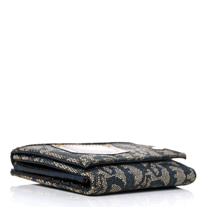 Christian Dior Monogram Compact Wallet Blue 4 of 18