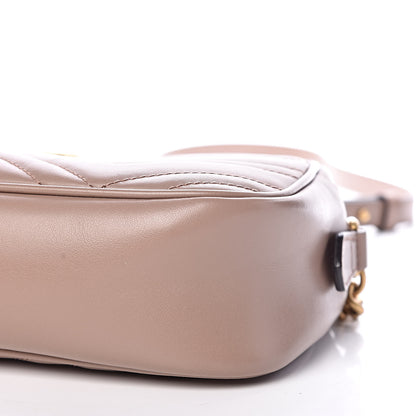 Gucci Calfskin Matelasse Small GG Marmont Chain Shoulder Bag Taupe 12 of 12