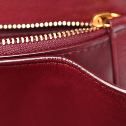 Celine Box Calfskin Medium Classic Box Flap Bag Burgundy 11 of 11