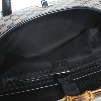 Gucci Monogram Bamboo Bullet Satchel Black 8 of 8