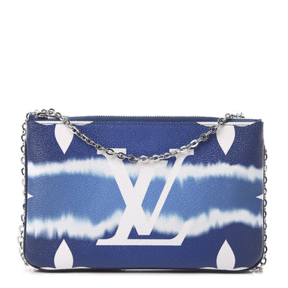 Louis Vuitton Monogram Giant Escale Double Zip Pochette Blue 1 of 13