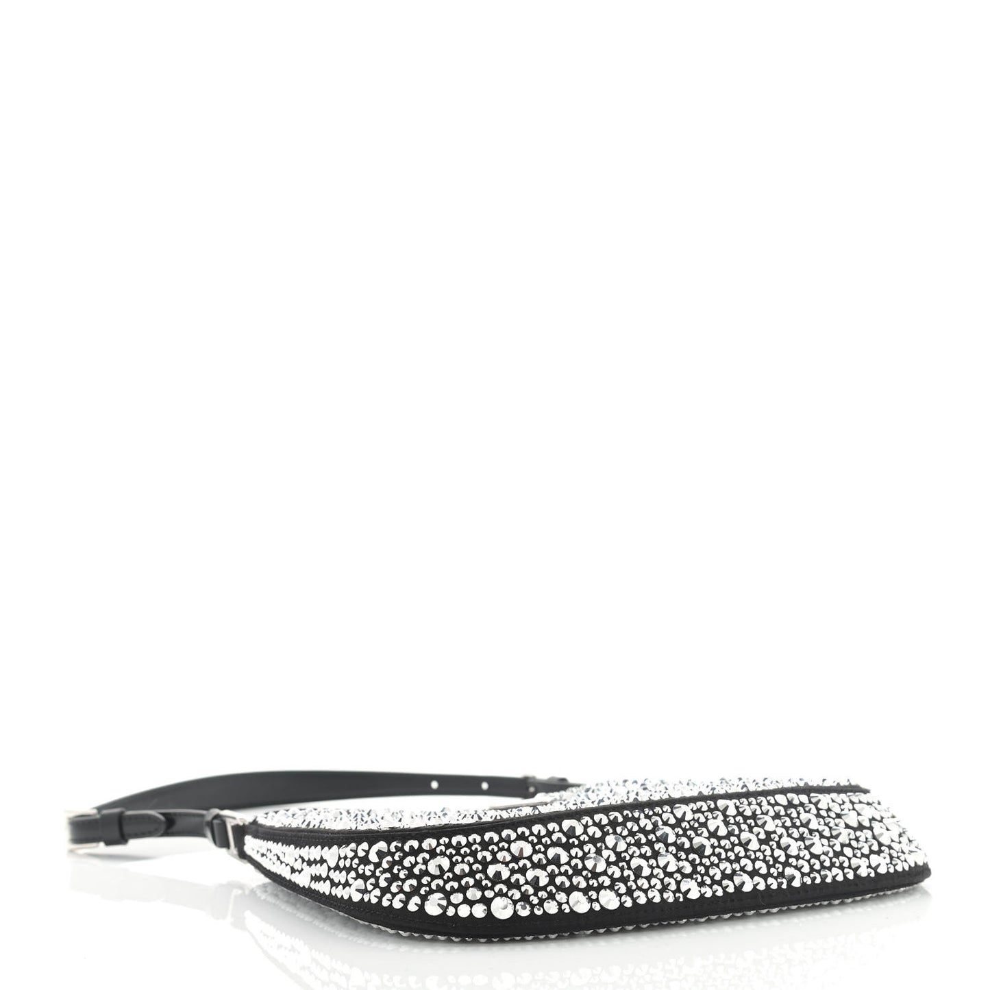 Satin Crystal Cleo Adjustable Strap Shoulder Bag Metal