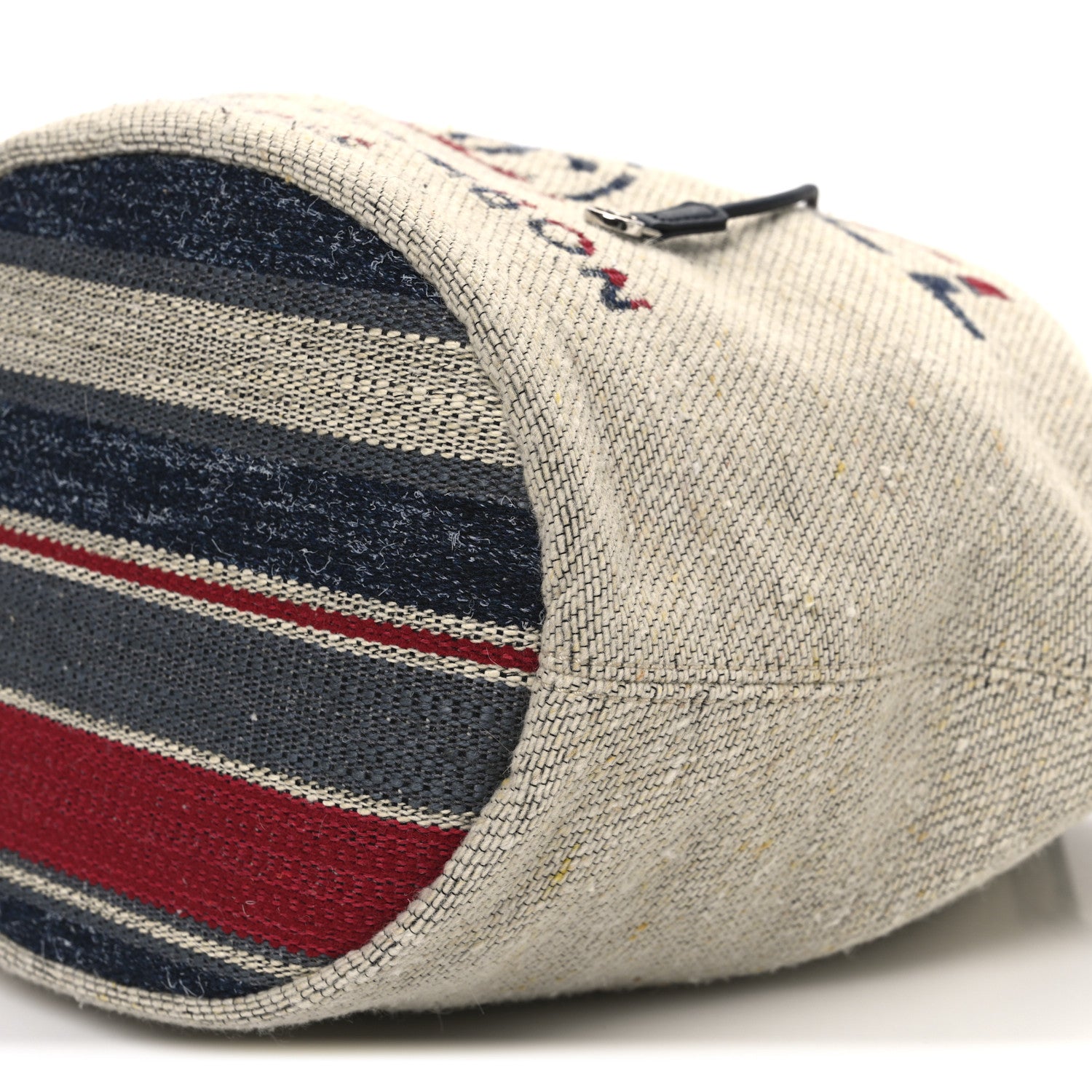 Chanel Striped Canvas Deauville Drawstring Bag Beige 10 of 10