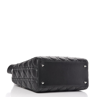Christian Dior Lambskin Cannage Medium Lady Dior Black 4 of 13