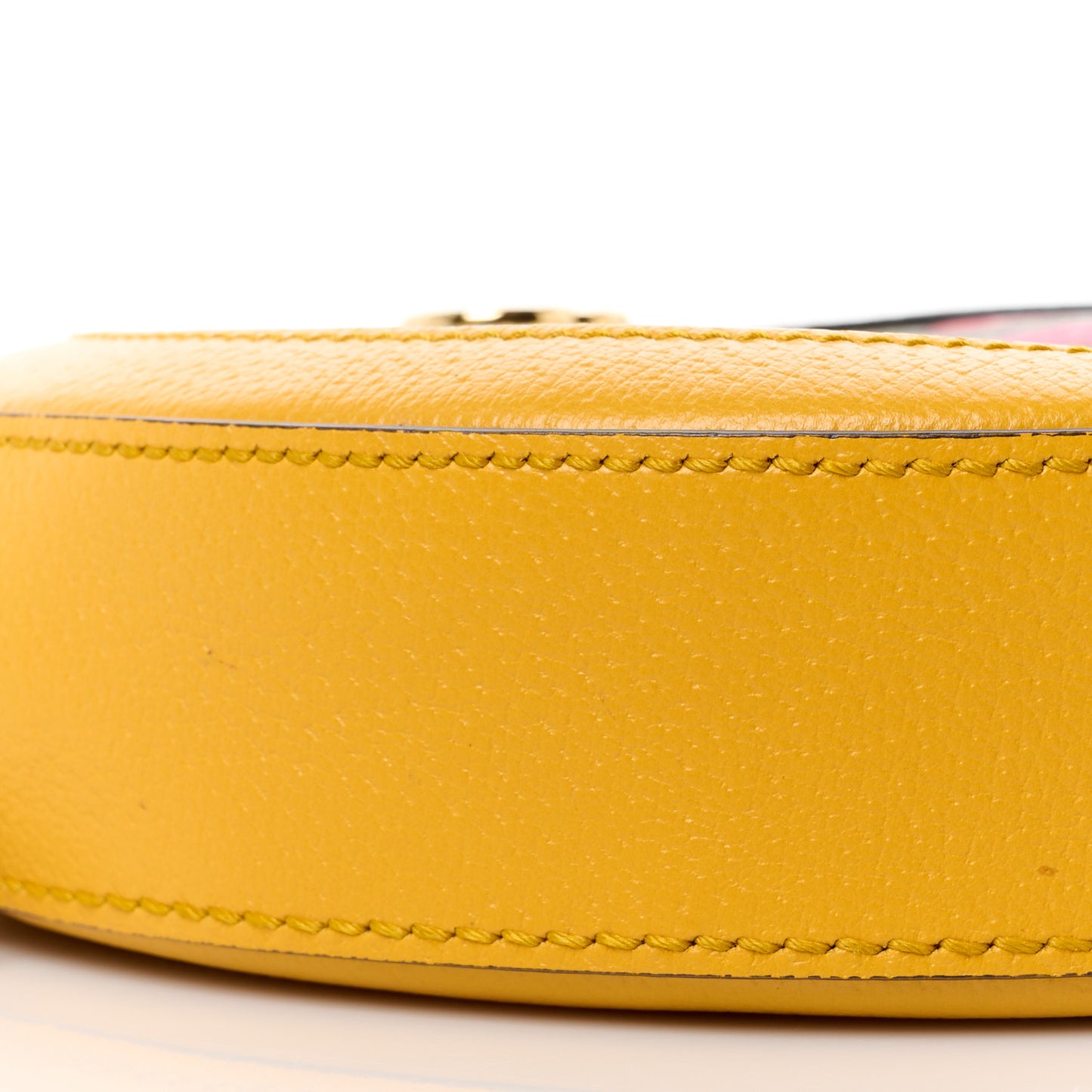 GG Supreme Monogram Flora Web Mini Ophidia Round Shoulder Bag Beige Multicolor Crop