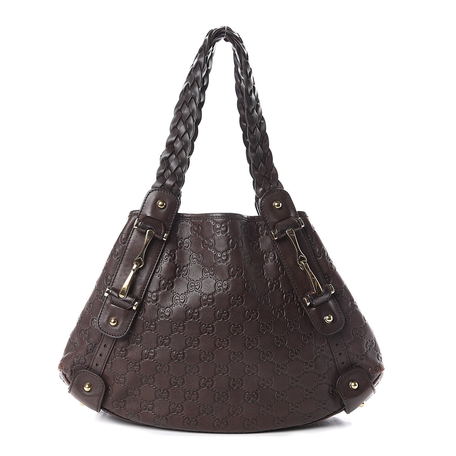 Gucci Guccissima Small Pelham Shoulder Bag Chocolate 1 of 8