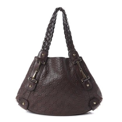 Gucci Guccissima Small Pelham Shoulder Bag Chocolate 1 of 8