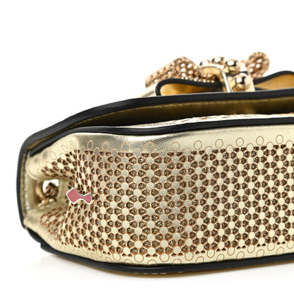 Christian Louboutin Metallic Laser Cut Nappa Mini Sweety Charity Crossbody Bag Gold 8 of 9