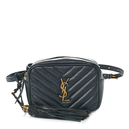 Saint Laurent SAINT LAURENT Calfskin Matelasse Monogram Lou Belt Bag Dark Smog 1 of 10