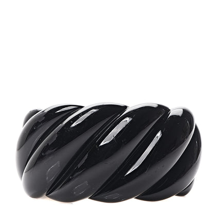 David Yurman Vermeil Resin Wide Sculpted Cable Cuff Bracelet Black 1 of 7