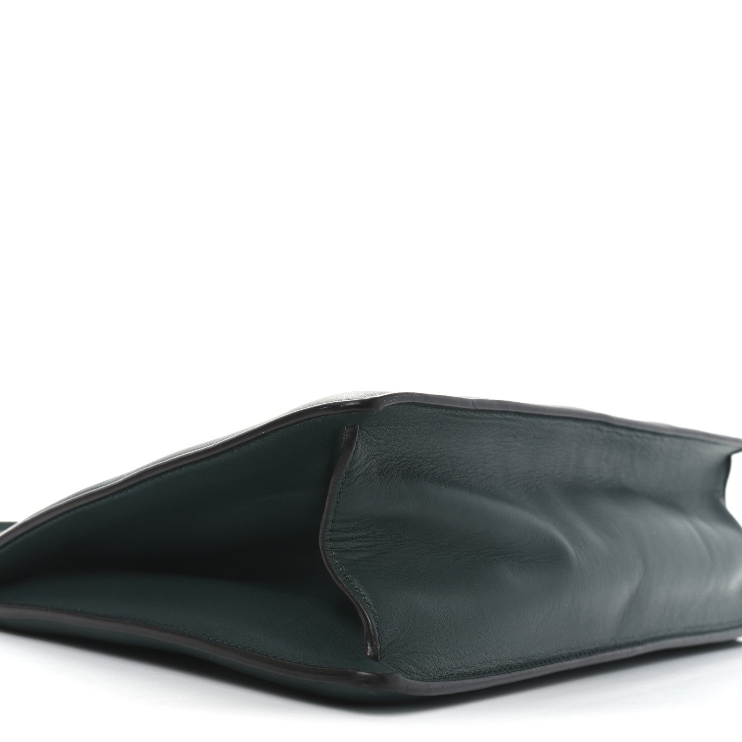 Celine Smooth Calfskin Medium Clasp Shoulder Bag Forest 9 of 10