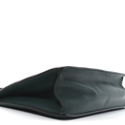 Celine Smooth Calfskin Medium Clasp Shoulder Bag Forest 9 of 10