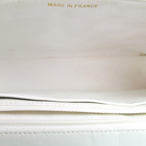 Lambskin Medium Bekko Resin Flap White