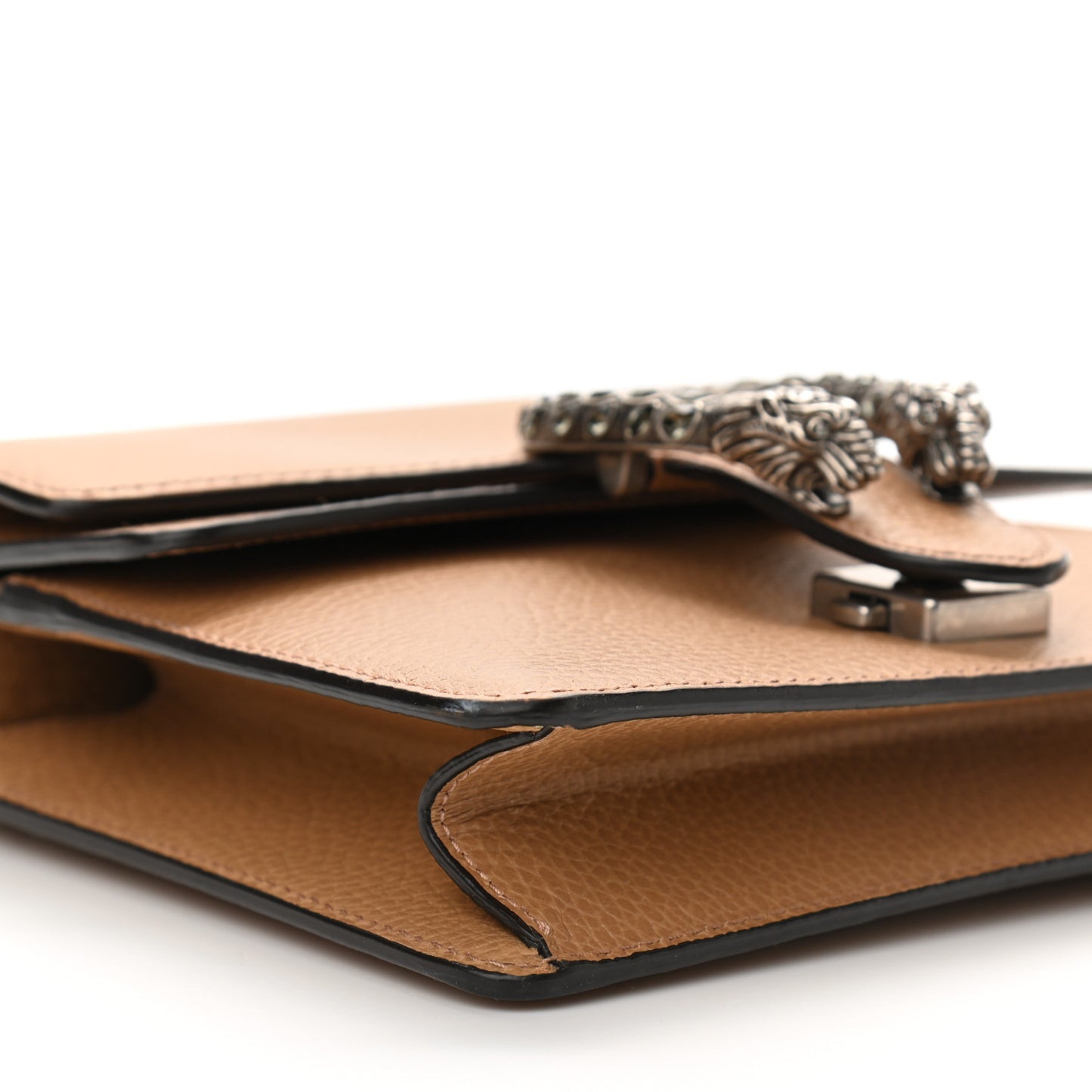 Dollar Calfskin Crystal Mini Dionysus Shoulder Bag Natural Tan Black Diamond