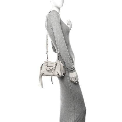 Balenciaga Grained Calfskin Neo Classic Silver Hardware Mini City White 2 of 13