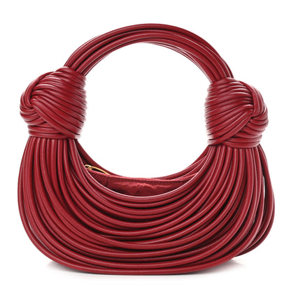 Bottega Veneta Nappa Mini Tubular Double Knot Dark Red 1 of 9