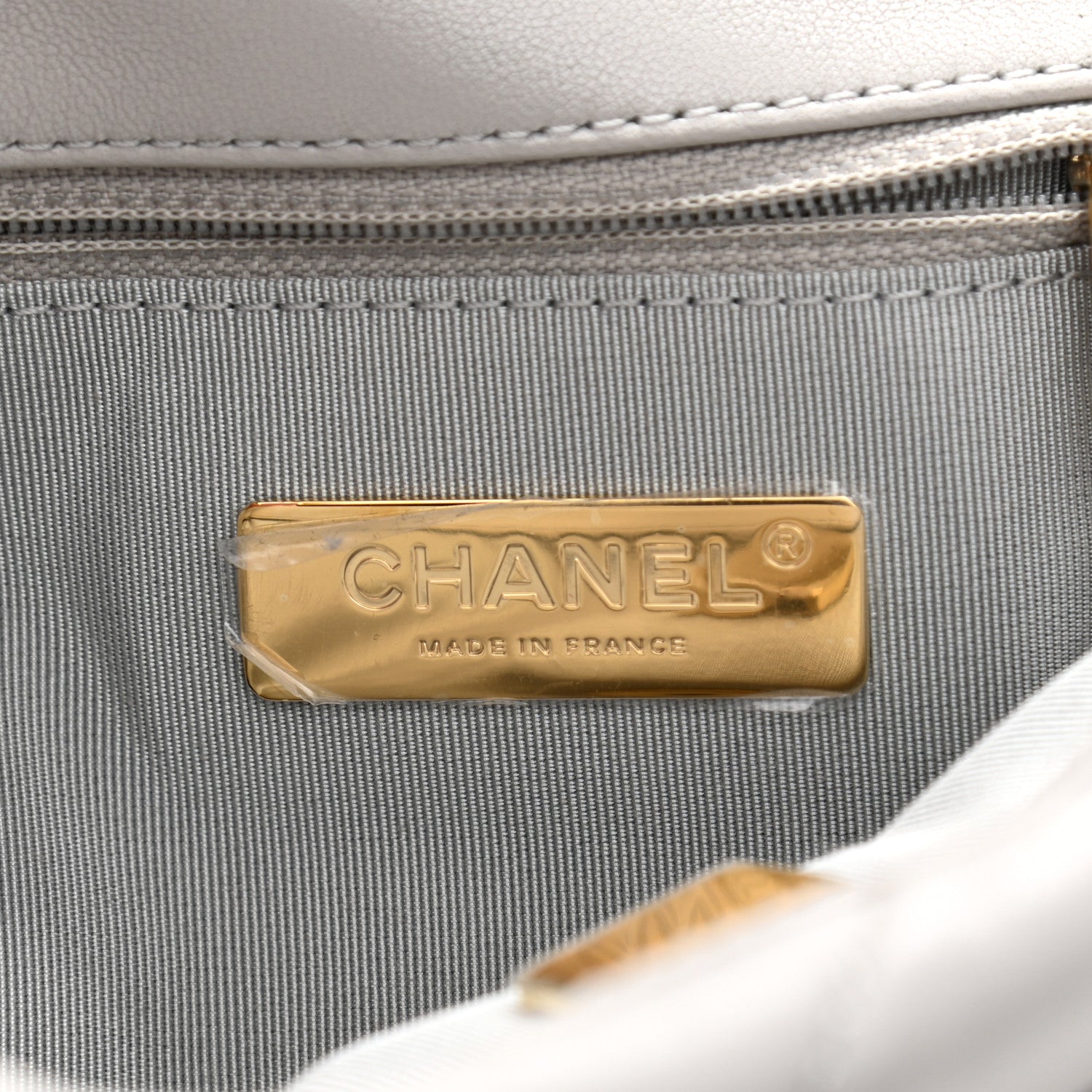 Chanel Lambskin Quilted Medium Chanel 19 Flap Grey 6 of 10