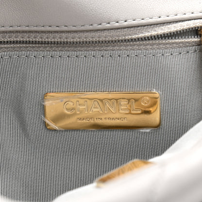 Chanel Lambskin Quilted Medium Chanel 19 Flap Grey 6 of 10