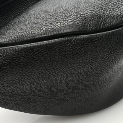 The Row Grained Calfskin Large Slouchy Banana Bag Black 8 of 10