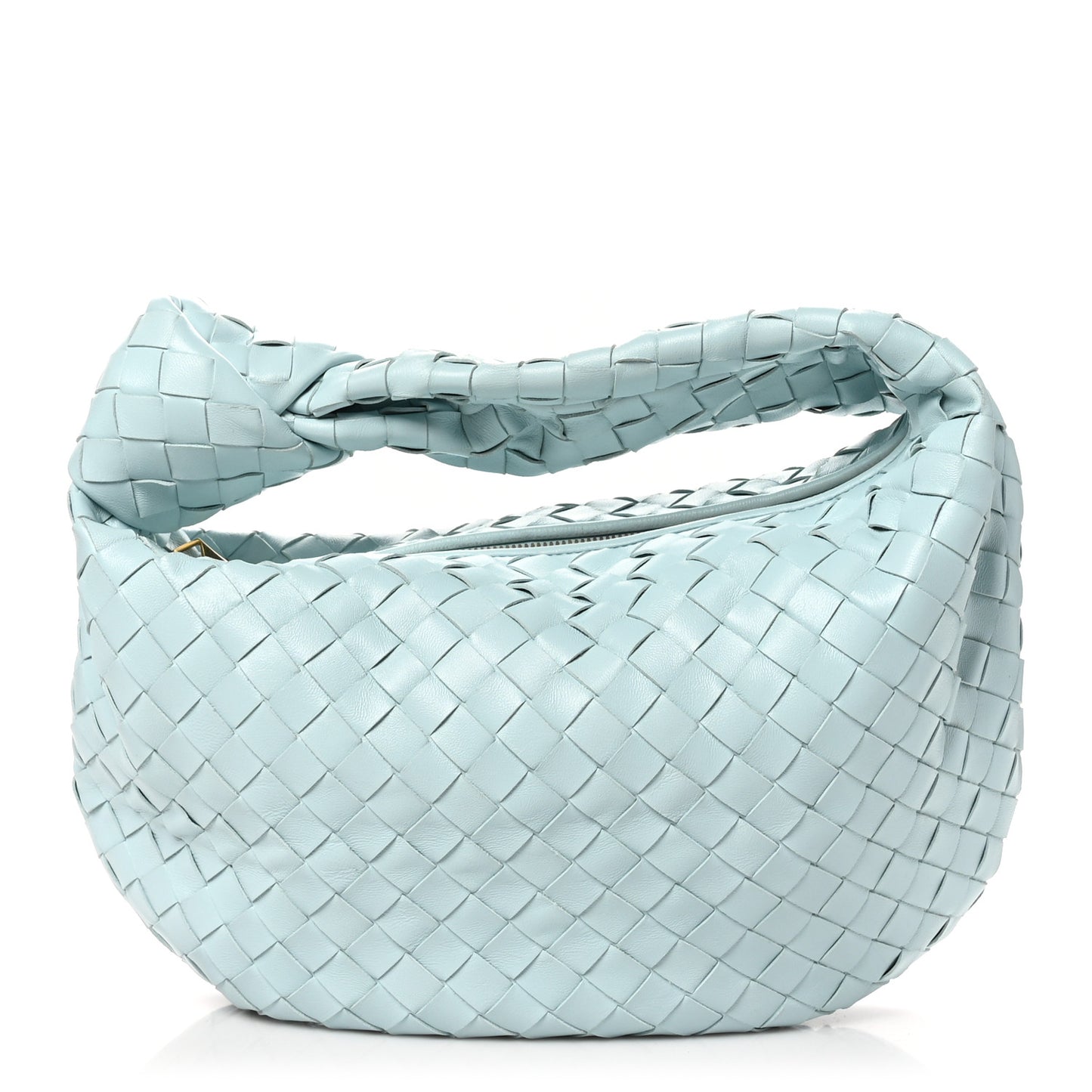 Nappa Intrecciato Teen Jodie Hobo Teal Washed