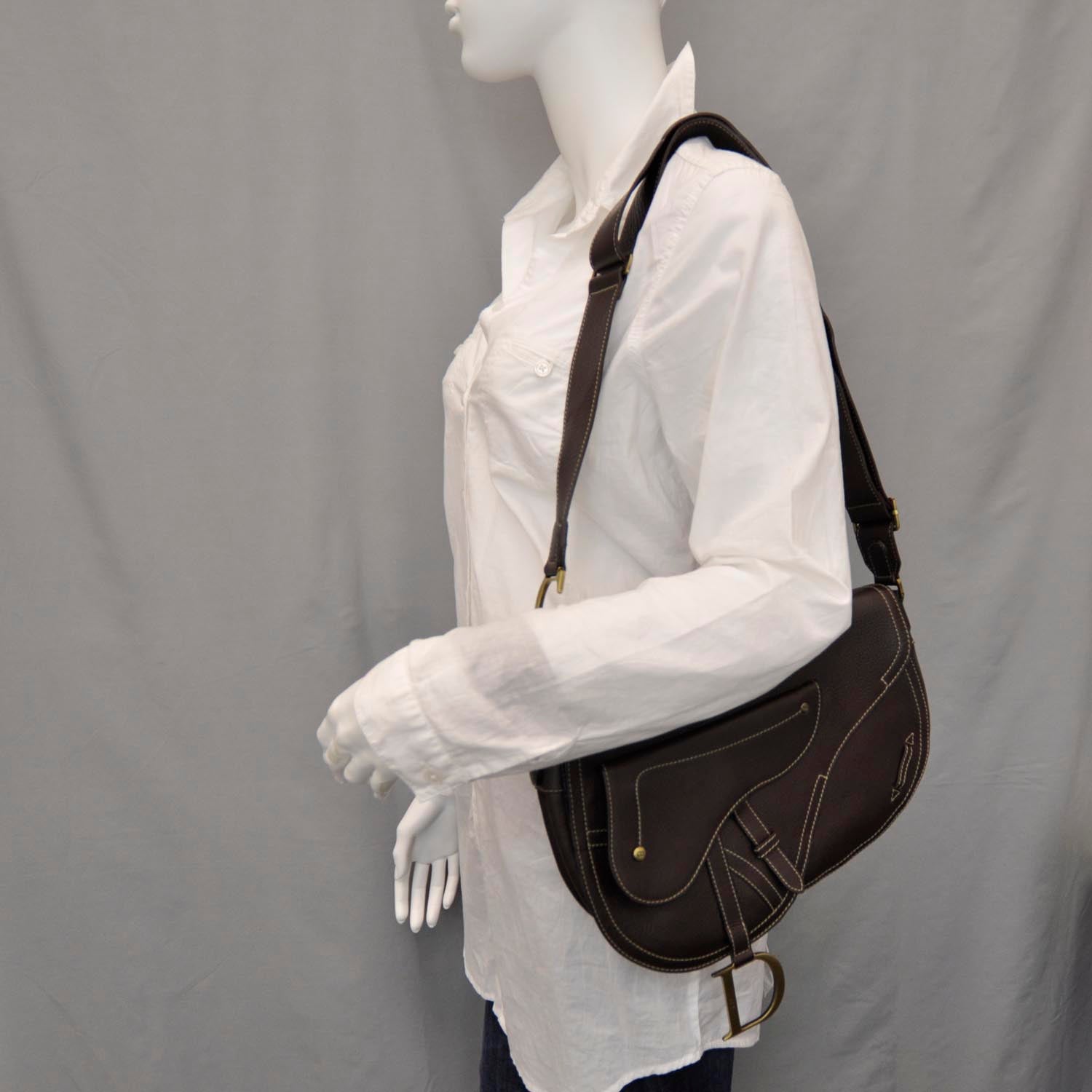 Christian Dior Leather Baudrier Saddle Bag Brown 2 of 8