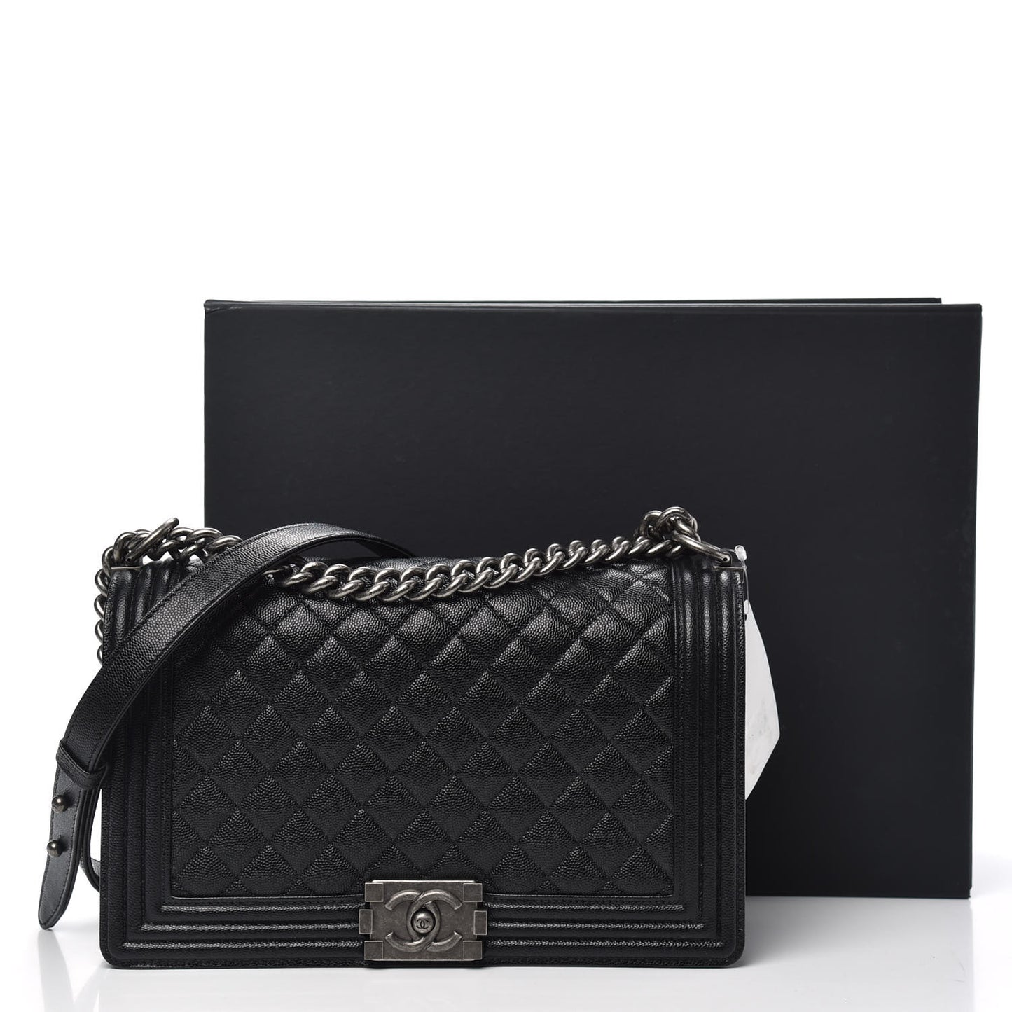 Caviar Quilted New Medium Boy Flap Black