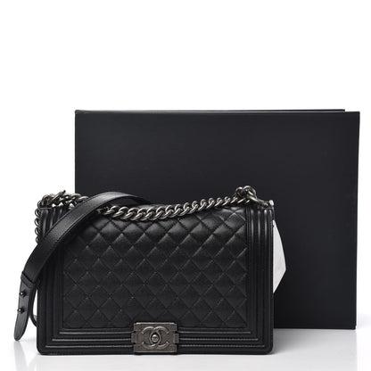 Chanel Caviar Quilted New Medium Boy Flap Black 10 of 11