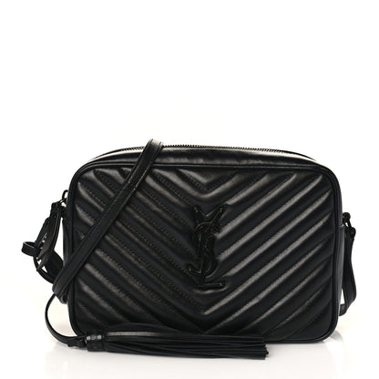 Saint Laurent Calfskin Matelasse Monogram Monochrome Lou Camera Bag Black 1 of 8