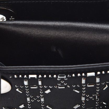 Christian Dior Satin Crystal Cannage Mini Lady Dior Black 9 of 10