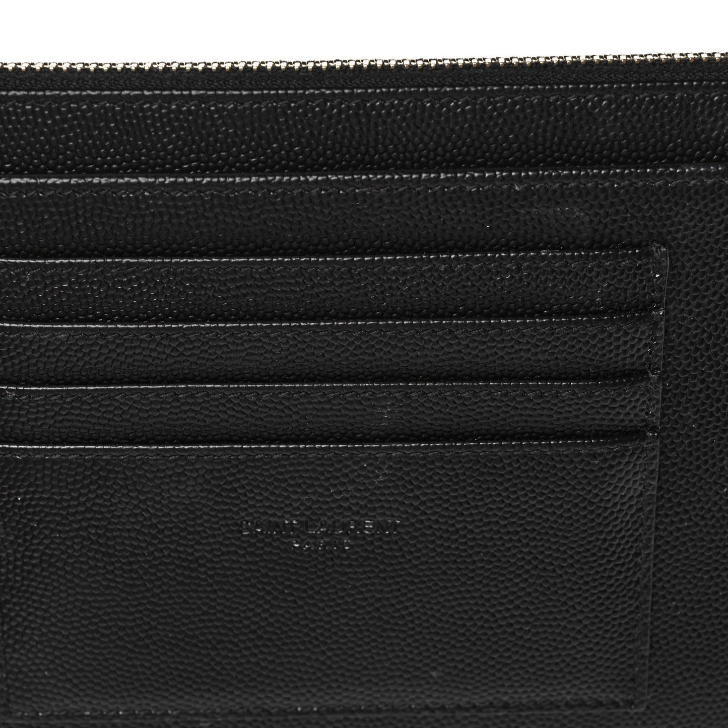 Grain De Poudre Chevron Monogram Large Bill Pouch Black