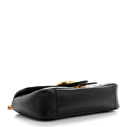 Gucci Calfskin Matelasse Mini GG Marmont Shoulder Bag Black 4 of 10