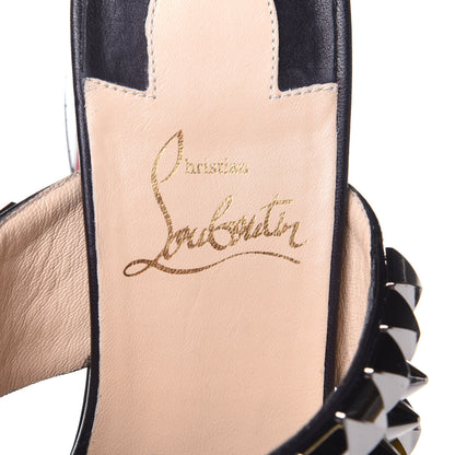 Christian Louboutin Calfskin Studded Tina Goes Mad 55 Slide Sandals 36.5 Black 9 of 11